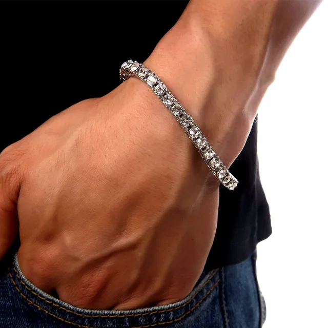Men S Luxury Simulated Cz Fashion Tennis Chains Bracelets Bangles Men S Luxury Simulated Cz Fashion Tennis Chains Bracelets Bangles High Quality Bracelet Hip Hop Style