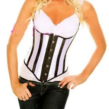 Hot Boned Waist Halter Corset Striped Underbust Shaper Top S-2XL New