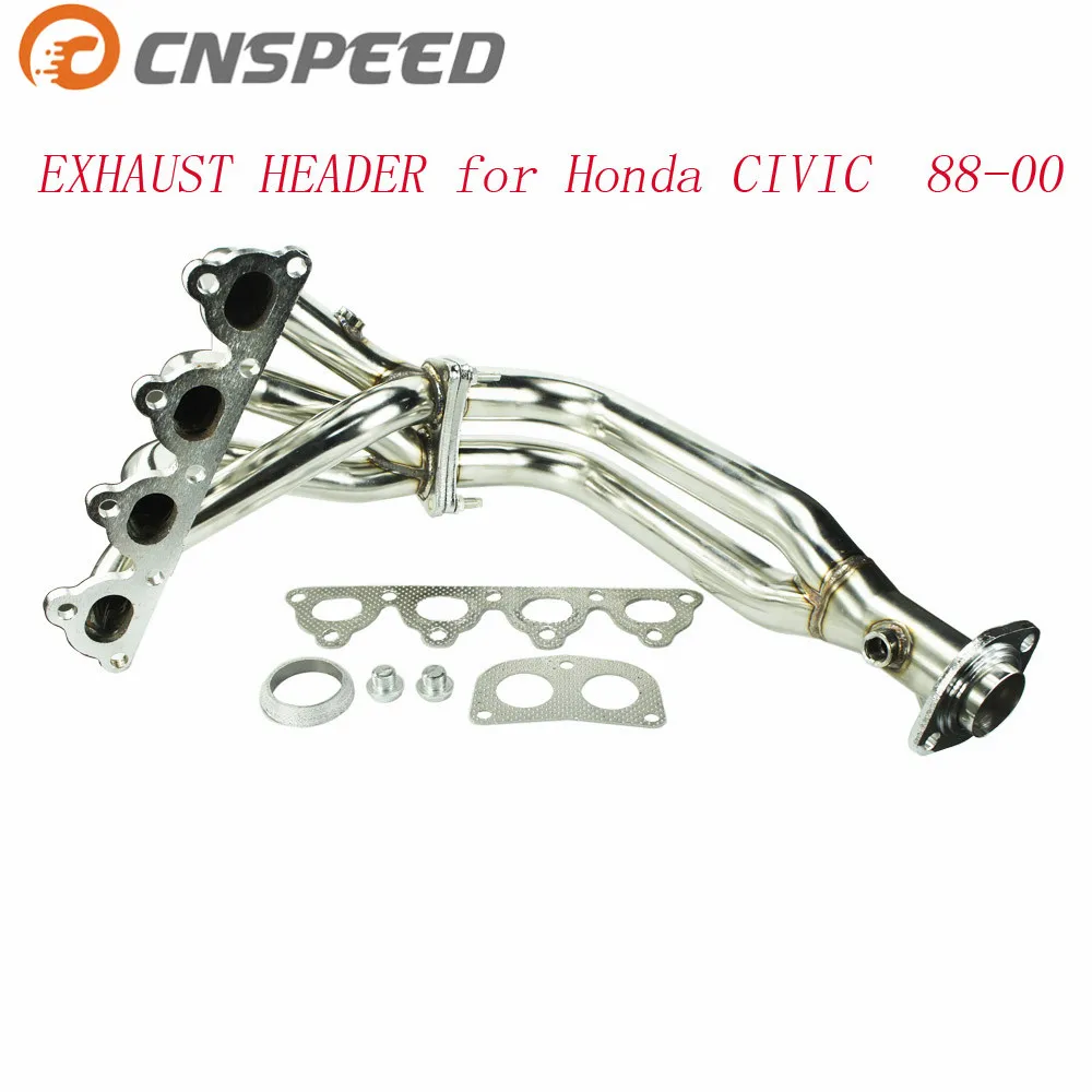 CNSPEED STAINLESS STEEL PIPING HEADER MANIFOLD EXHAUST FOR HONDA CIVIC 88-00 EG EF EK EM EXHAUST HEADER YC100753 цена CNSPEED STAINLESS STEEL PIPING HEADER MANIFOLD EXHAUST FOR HONDA CIVIC 88-00 EG EF EK EM EXHAUST HEADER YC100753 цены онлайн
