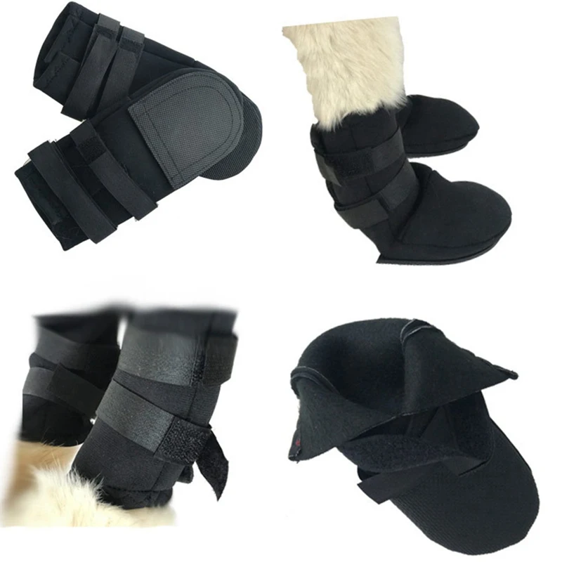 Pets Black Boots Socks Waterproof Rubber Rain Dog Shoes Non Slip Outdoor Puppies Cachorro Shoes Outdoor For Small Large Dog Shoe