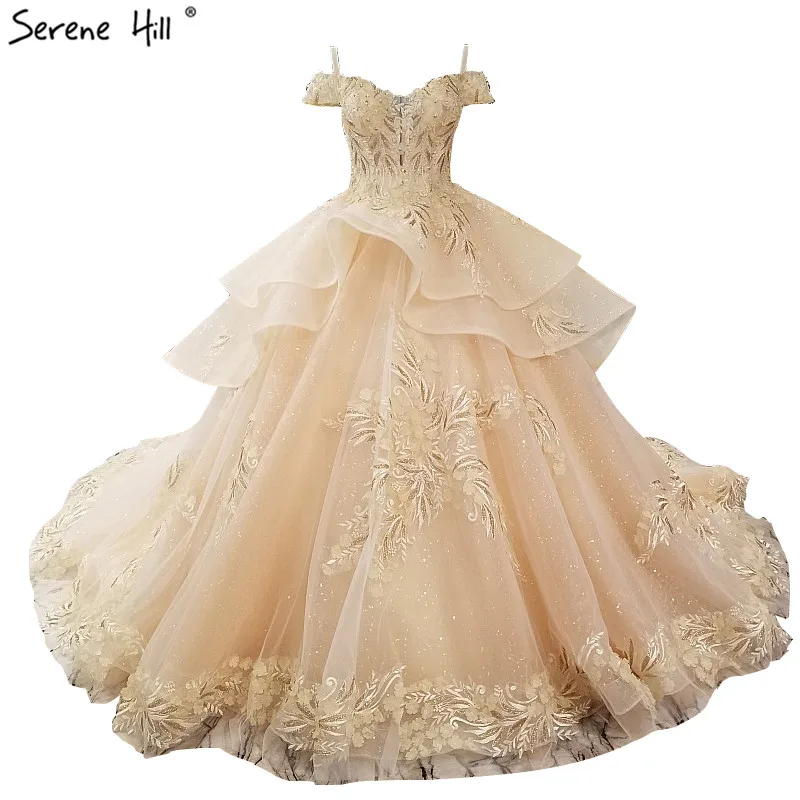 champagne ball gown