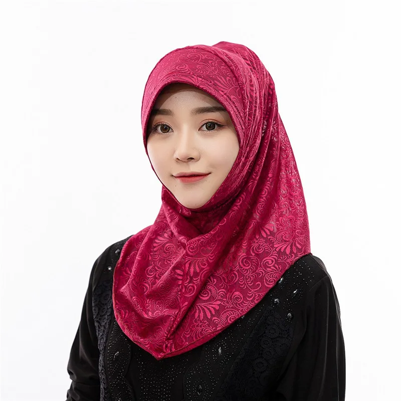 Юго-Восточная Азия летняя мусульманская шаль платок шелковая смесь готовая носить хиджаб исламские женщины обернуть тюрбан двойной петлей внутренние хиджабы - Цвет: 09