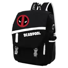 Мстители супергерой дэдпул плеча Рюкзак Холщовый мешок Новые Мальчики Девочки Модный Путешествовать Спорт Уличный Кемпинг Модный Путешествовать Спорт Уличный Кемпинг