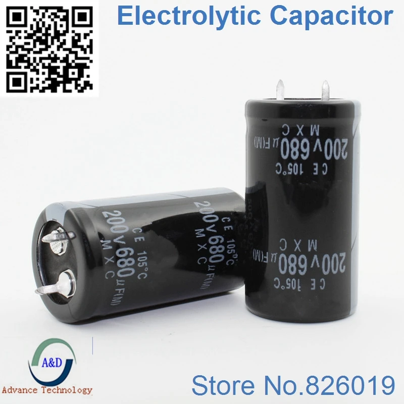 6pcs lot 200v 680uf Radial DIP Aluminum Electrolytic Capacitors size 22 40 680uf 200v