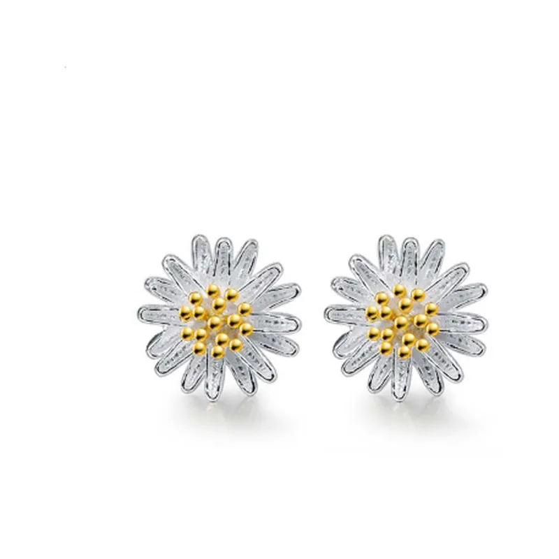

Daisy Pendant Earring Sun Flower Silver Plated Earring Fashion Female Cloth Accessories 2107 Spring New Arrival