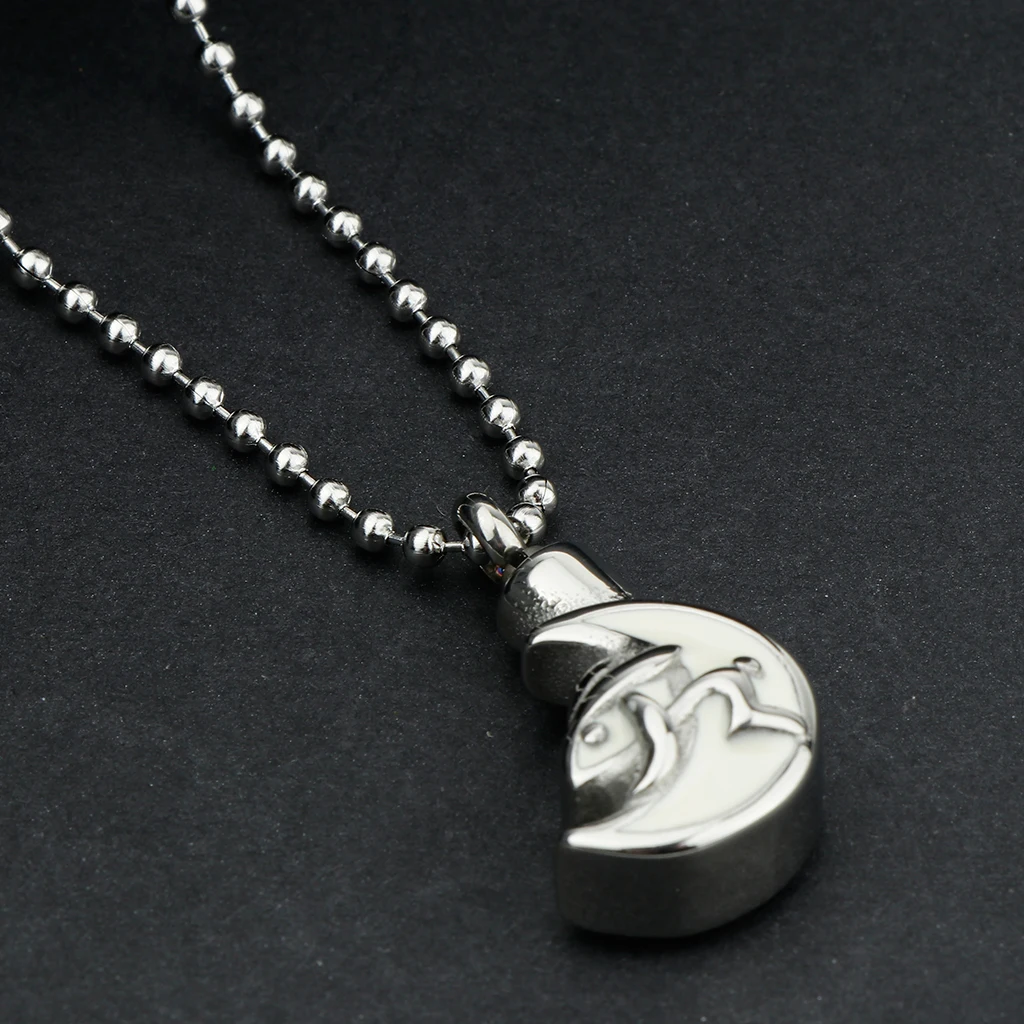 Openable Stainless Steel Cremation Jewelry Urn Pendant Necklace Ashes Keepsake Memorial Jewelry - Multiple Style