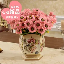Европейская ваза для цветов Ретро пасторальная гостиная декоративная керамическая ваза цветочный свадебный подарок украшения