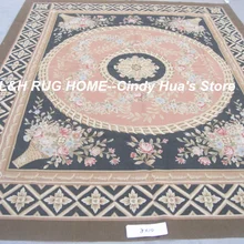 8'x10' Aubusson ручной работы шерстяные коврики