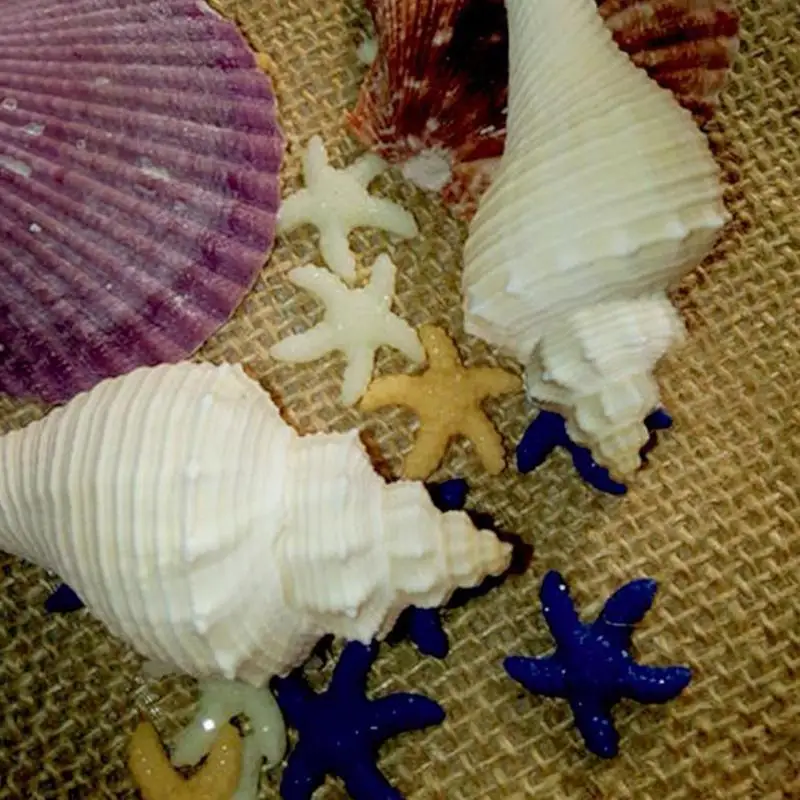 10 шт/20 шт Мини смолы милый многоцветный миниатюрный Морская звезда аквариум украшения Декор