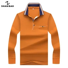 Мужская брендовая Высококачественная хлопковая рубашка поло, осенняя новая деловая Повседневная полосатая рубашка поло в полоску с длинными рукавами