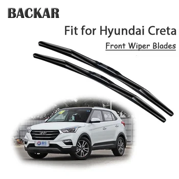 

BACKAR 2pcs Front Windshield Wiper Blades For Hyundai Creta ix25 2018 2017 2016 2015 2014 Accessories