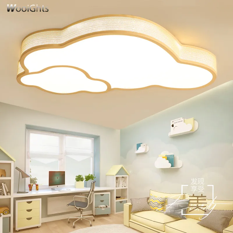 Lampes De Plafond De Nuage De Bande Dessinee De Bois Pour Des Enfants Chambre D Enfants De Bebe Rose Bleu Plafonnier De Filles Luminarine Lampe De Plafond D Enfant Aliexpress