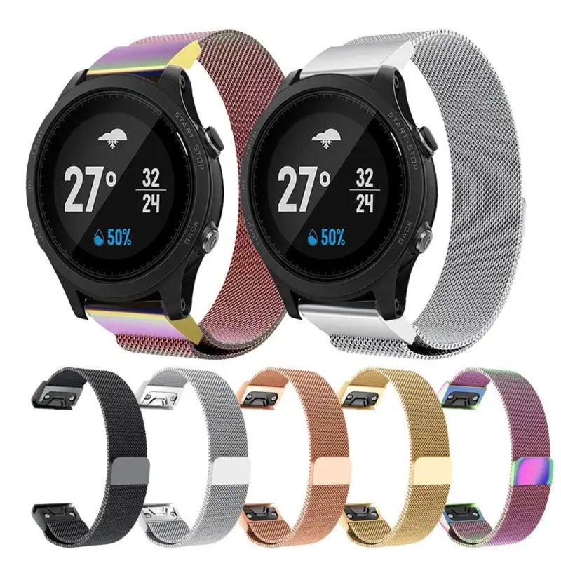 

ALLOYSEED Smart Watch Strap Accessories Stainless Steel Watch Band Wrist Strap for Garmin Fenix 5 Fenix5Y Smartwatches Belt