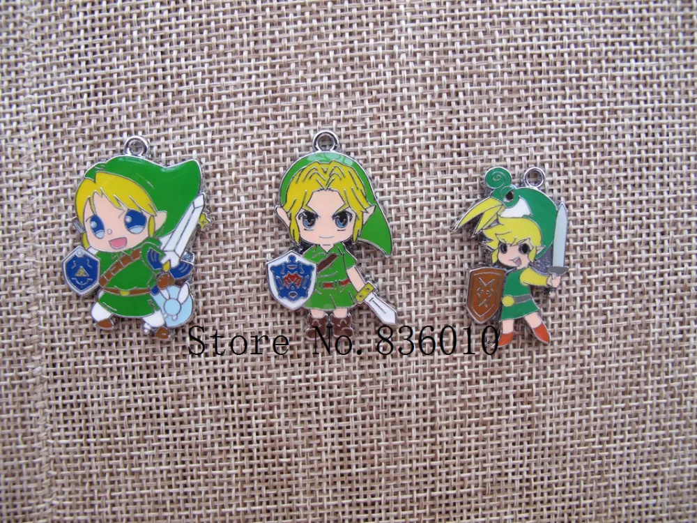 Wholesale 50pcs Japanese anime Enamel Metal Charm Pendants DIY Jewelry