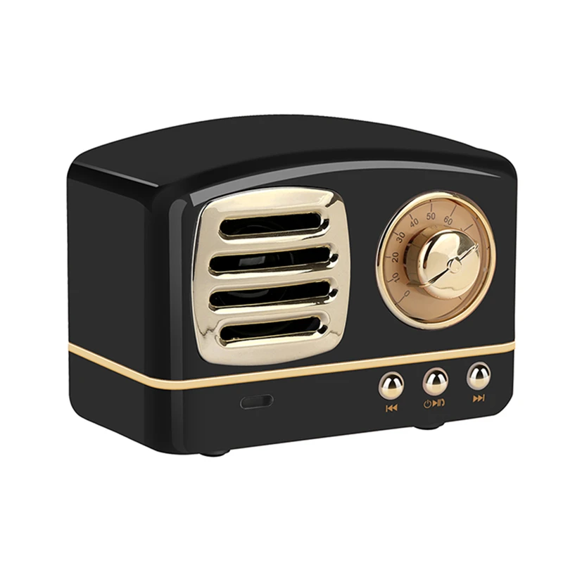 

New Arrival Dosmix Portable Bluetooth Speaker Retro Mini Portable Wireless Speaker USB/TF Card Music Player Subwoofer Speaker
