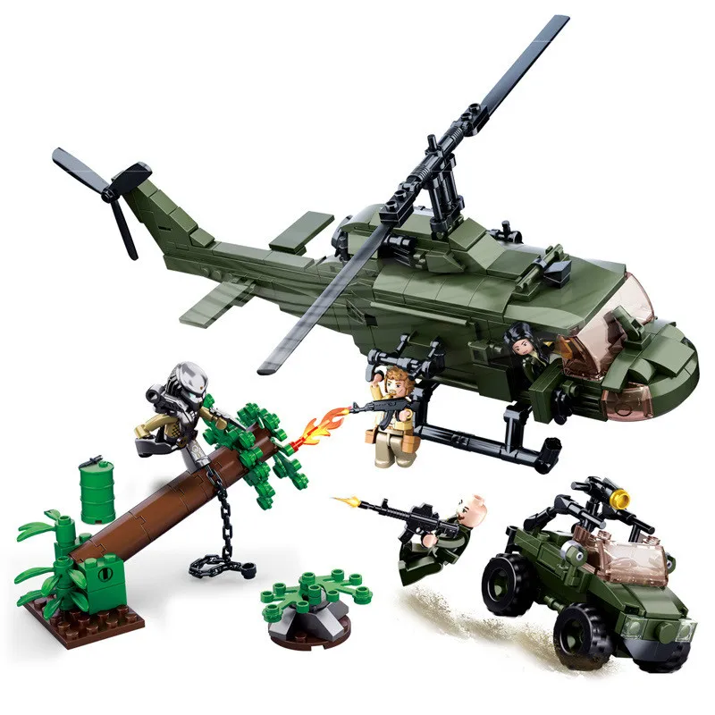 

The Predator Series Alien Vs Predator Helicopter Armored Vehicle Building Blocks Set Compatible Legoings Military Bricks Toys