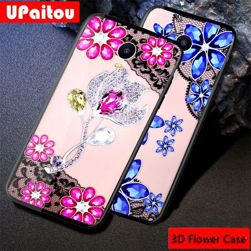

UPaitou 3D Relief Lace Flower Phone Case For Meizu M6 M5 M3 Note Colorful Luxury Cases Cover for MEIZU m6 m5 m3 Note M6 Cover