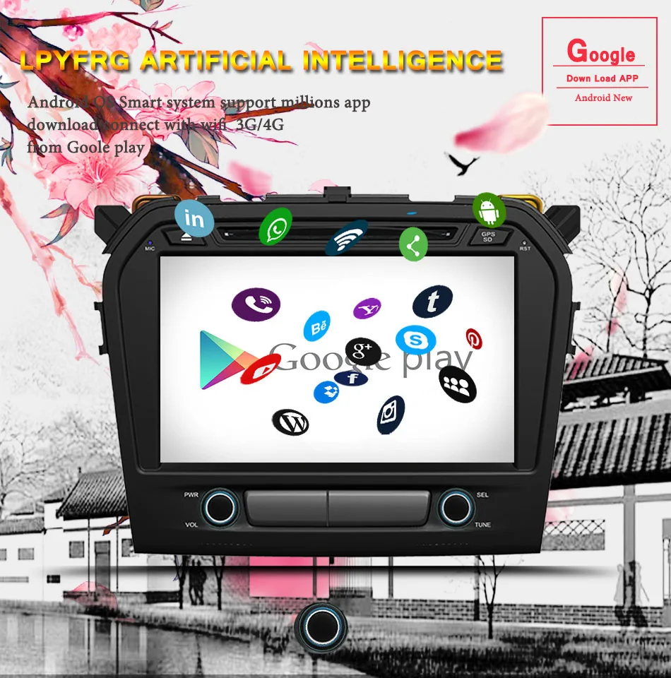 Perfect 4G+64G Android 9.0 car dvd for SUZUKI GRAND VITARA 2015 2016 2017 2018 Car DVD Player gps navigation in dash car stereo Headunit 4