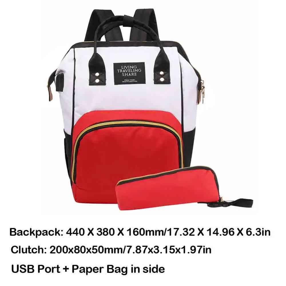 Fashion Mummy Maternity Bag Multifunctional Large Capacity Diaper Bag Backpack Nappy Baby Bag for Baby Care - Цвет: 25