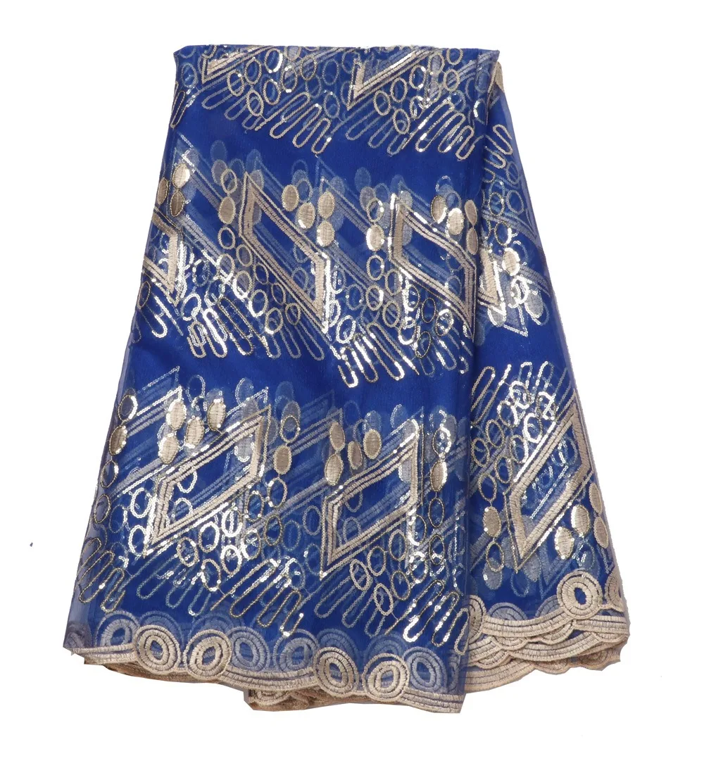 

cheap Crafts & Sewing-African lace Geometric Embroidery 125 cm width fabric for Special occasions sold by the 5Yard cheap C