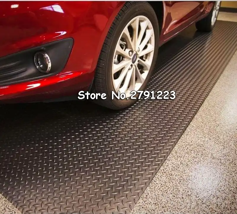 Garage Pvc Plastic Floor Basement Mat Diamond Plate Surface Rubber