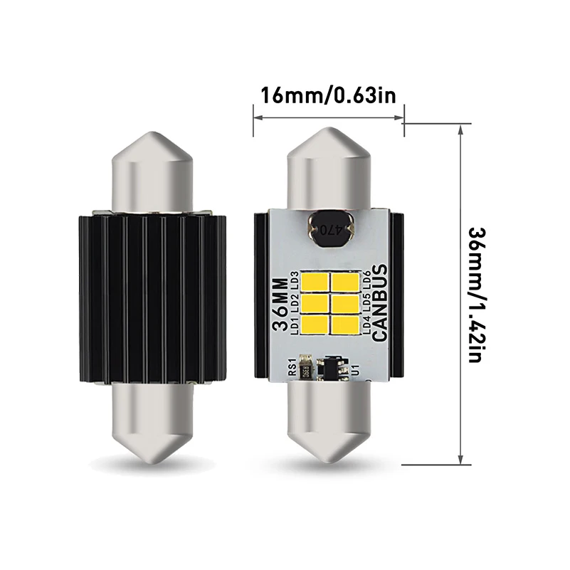 2x OXILAM гирлянда 31 мм 36 мм 41 мм белый Светодиодный лампочки Canbus 6SMD 3020 салона светильник ing чтение купольная лампа номерного знака светильник 12V