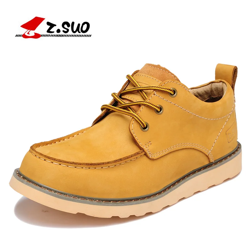 Z.SUO High Quality Genuine Leather Upper Rubber Outsole Men's Casual