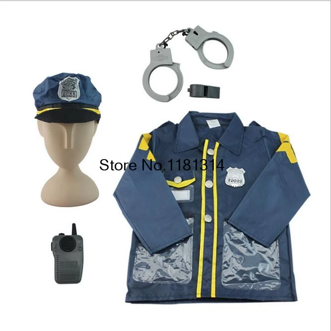 2017 Children child Police Officer Patrol Cop Halloween Costume Kid