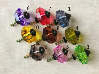 

10pcs Acrylic Zinc Alloy Handle Zinc Alloy Cabinet Multicolor Children Wardrobe Drawer Cartoon Pull