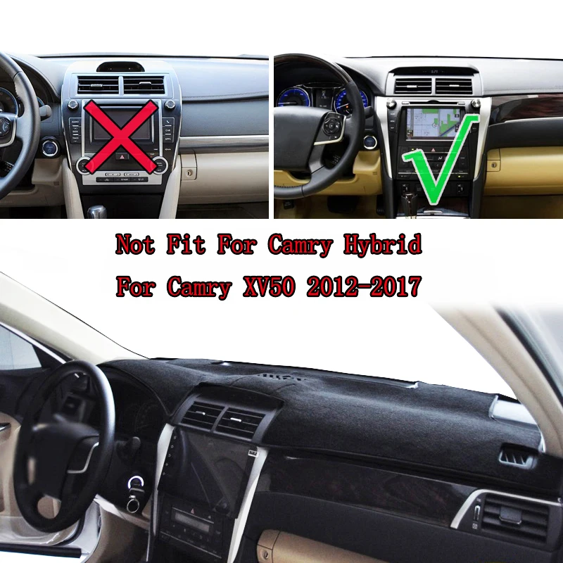 Чехол для приборной панели Toyota Camry XV50 2012-, коврик для приборной панели, коврик для приборной панели, интерьерный солнцезащитный чехол, защита от уф, автомобильные аксессуары