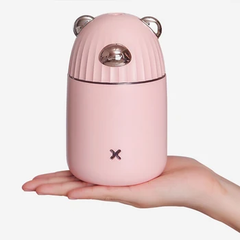 

350ml Humidificador Cute Bear USB Aroma Diffuser Romantic Night Light Air Humidifiers Fogger Mist Maker For Home Office Car