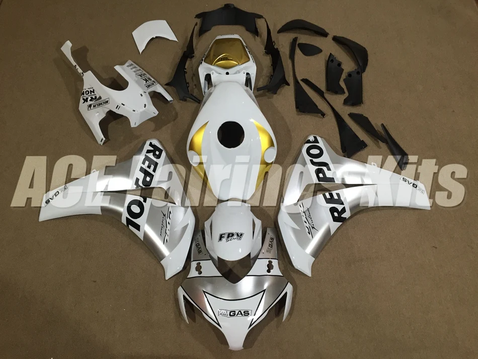 

New ABS Fairings For CBR1000RR CBR1000 CBR 1000 RR 2008 2009 2010 2011 ABS Injection Fairing Bodywork Kit custom silver Repsol