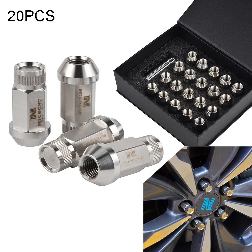 

NICECNC 20PCS Stainless Steel M12X1.5 Wheel Lug Nuts For Mazda Miata Toyota MR2 Supra Mitsubishi Eclipse Lexus IS300 ES330