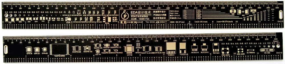 30cm multifunctional pcb ruler