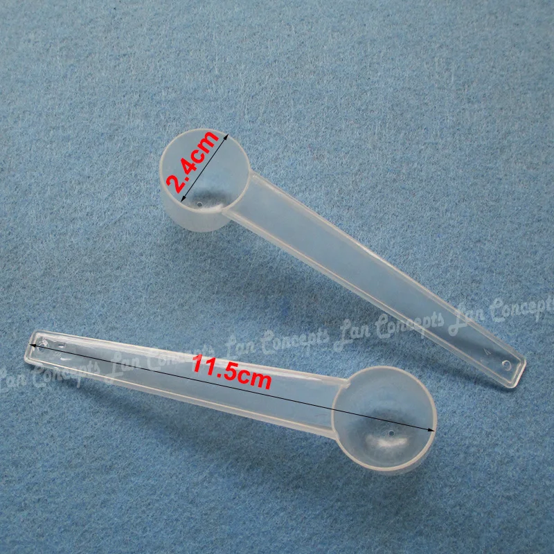 4g 8ml HDPE spoon plastic measuring scoop transparent 1a