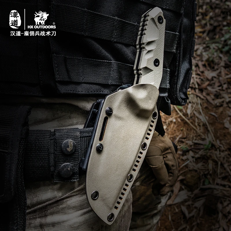 Охотничий нож HX Outdoor D2 со стальным фиксированным лезвием высокопрочные уличные