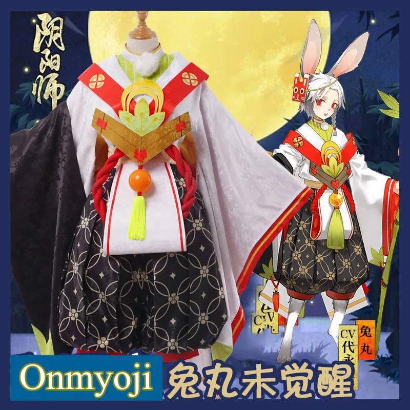 Аниме! Костюм Onmyoji Usamaru непробужденное кимоно платье лолиты красивая форма