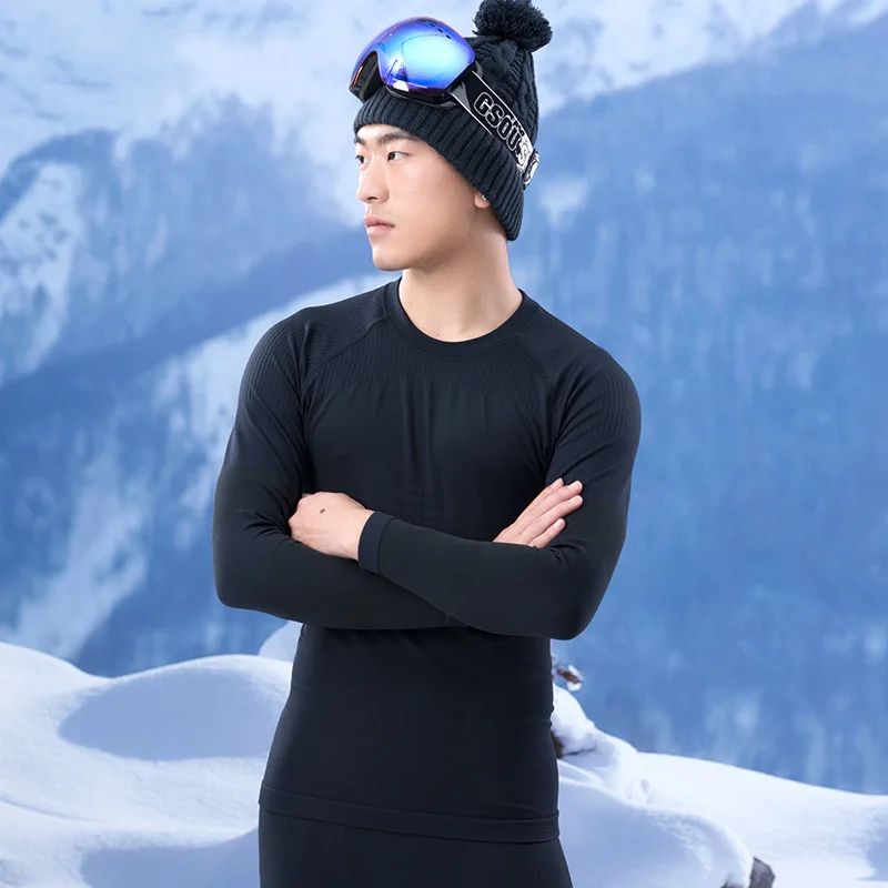 Gsou Зимний Лыжный Открытый Быстросохнущий холодный теплый комплект нижнего белья для женщин и мужчин парный костюм дышащая удобная спортивная одежда
