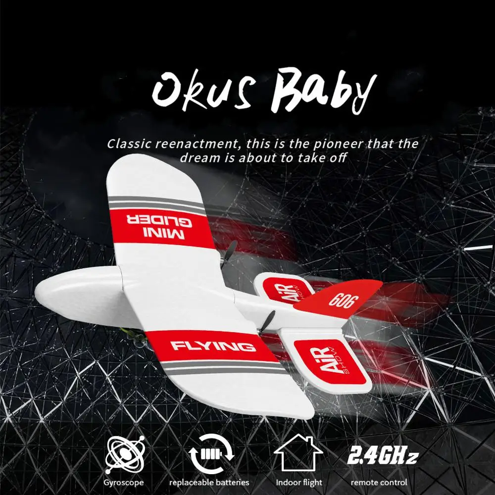 

New 2.4Ghz 2CH EPP Mini Indoor RC Glider Airplane Builtin Gyro RTF Good Flexibility Strong Resistance To Falling For Kids Gift