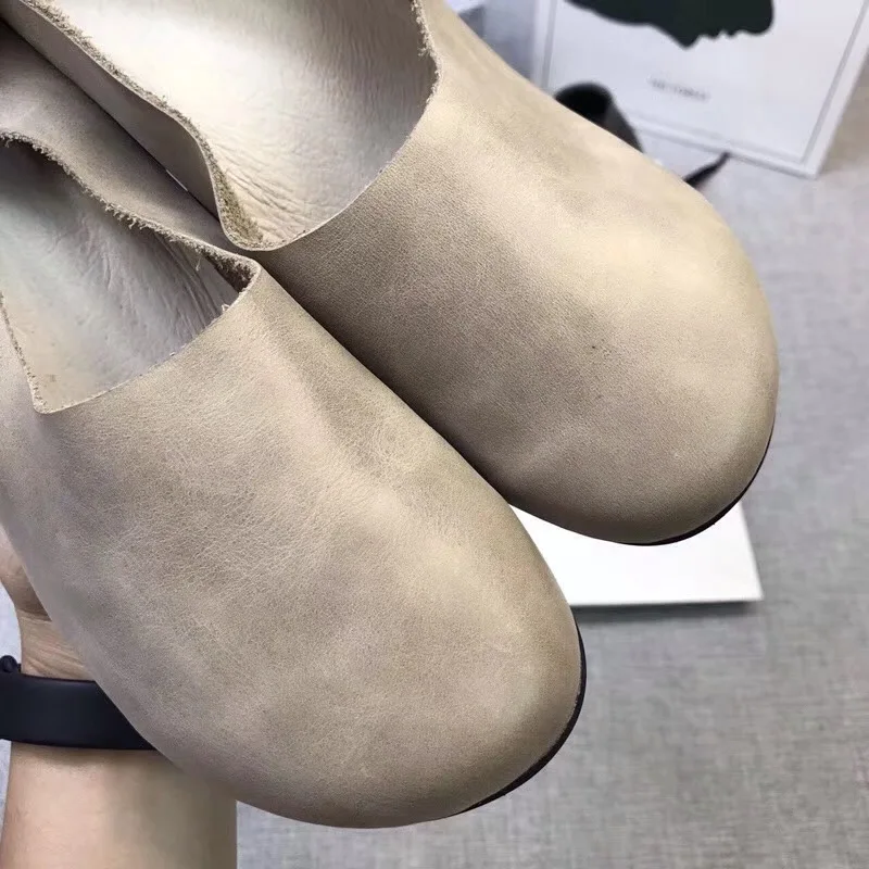 SexeMara/женские туфли-лодочки однотонная женская обувь на высоком каблуке женские сандалии ручной работы из натуральной кожи на квадратном каблуке Женская обувь