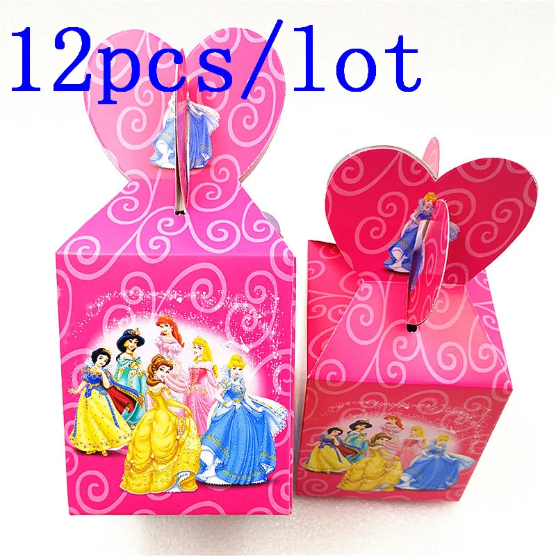15 Disney Princess Food Boxes ~ Picnic Carry Meal Box ~ Kids Birthday Party Bag