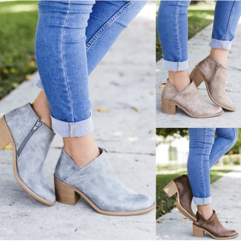 boots with square heel