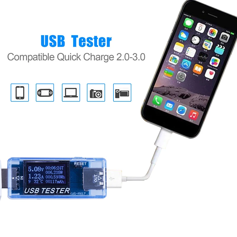 Vastar USB DC батарея тестер Цифровой вольтметр Amperimetro напряжение измеритель тока Амперметр детектор power Bank зарядное устройство индикатор