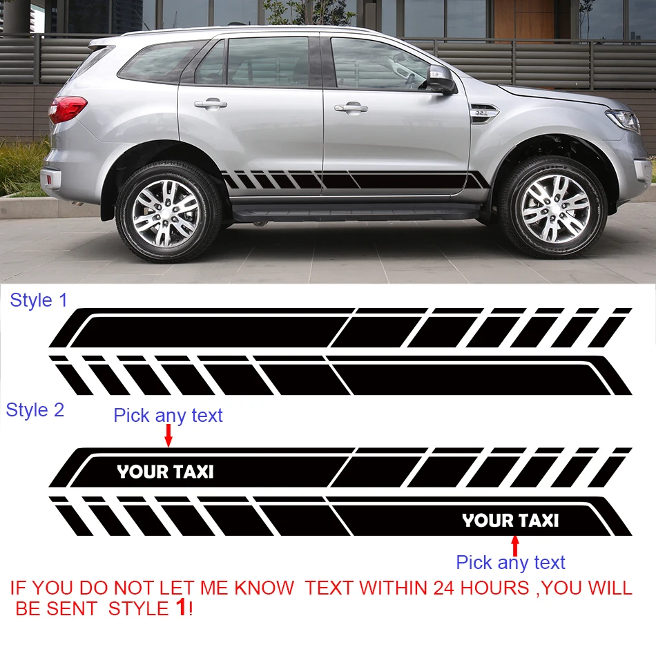 customize car accessories modified decals 2pc stripe racing styling