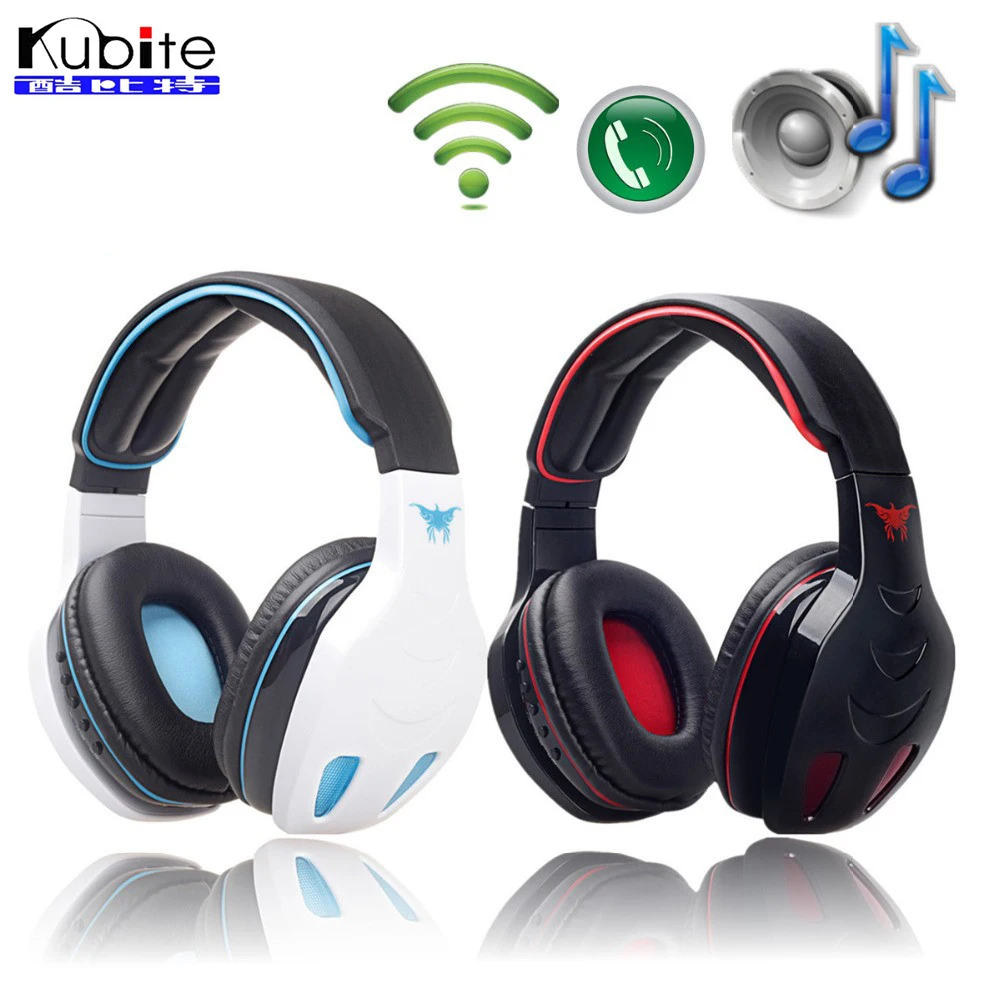 Kubite STN 08 Bluetooth Headphone Wireless Headset Bass With Mic FM MP3