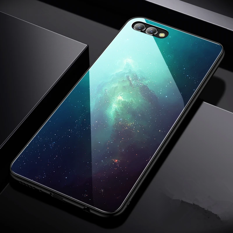 Стеклянный чехол Aixuan для Huawei Honor V10 с рисунком из закаленного стекла силиконовый