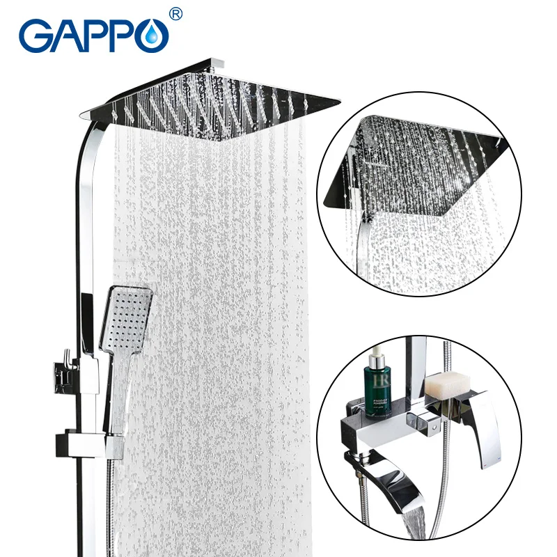 GAPPO ванна кран s смеситель для душа кран хромированный смеситель для ванны дождевые смесители для душа водопад ванная душевая головка ванна