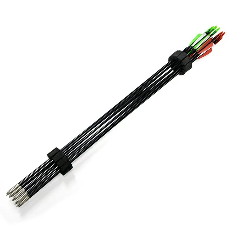 6 PCS 80cm Glassfiber Rubber feather Arrow Replaceable Arrowhead Length Archery Recurve Bow Hunting Children's Basic Training