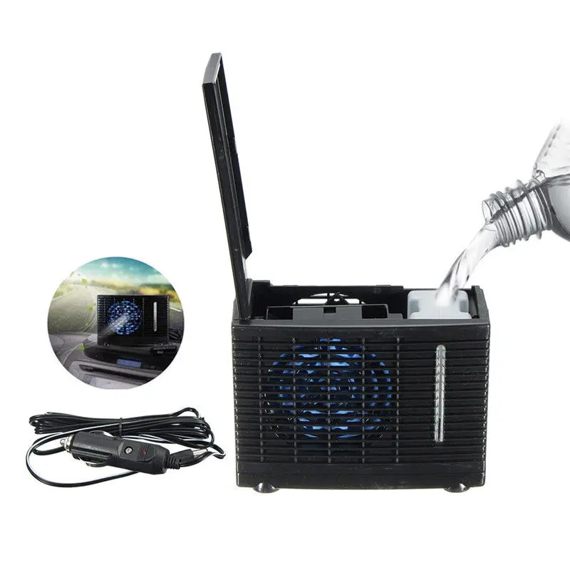 

35W 12V 3A Portable Mini Air Conditioner ABS Water Evaporative Air-Conditioning Installation Operated By Car Cord Or AC Adapter