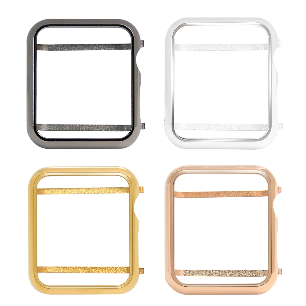 Top Quality 44mm Bezel Handwork Steel Metal Rose Gold Case Bezel Compatible Apple Watch Series 4 40mm for Apple Watch Case